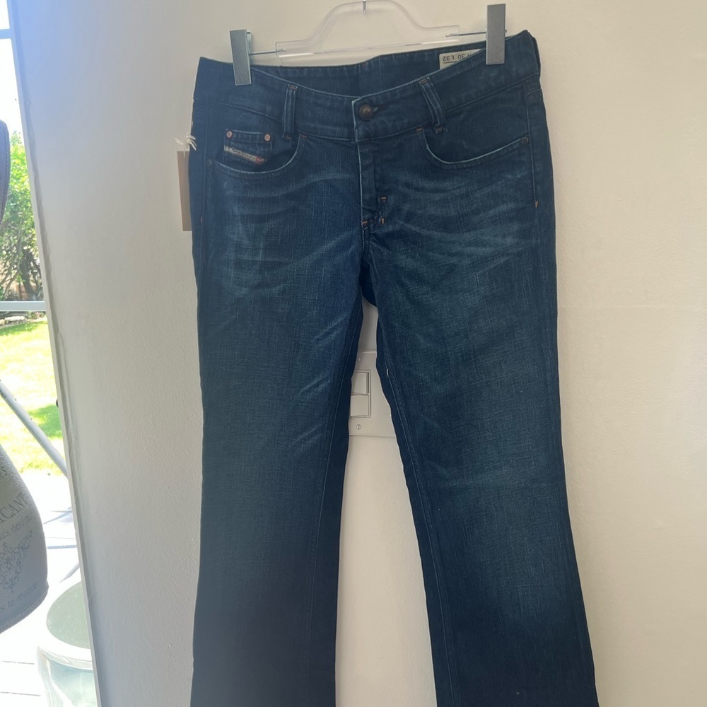 Diesel Blue Flare Wide Leg Jeans Size 30 Made in Italy Women’s jeans - Picture 15 of 16